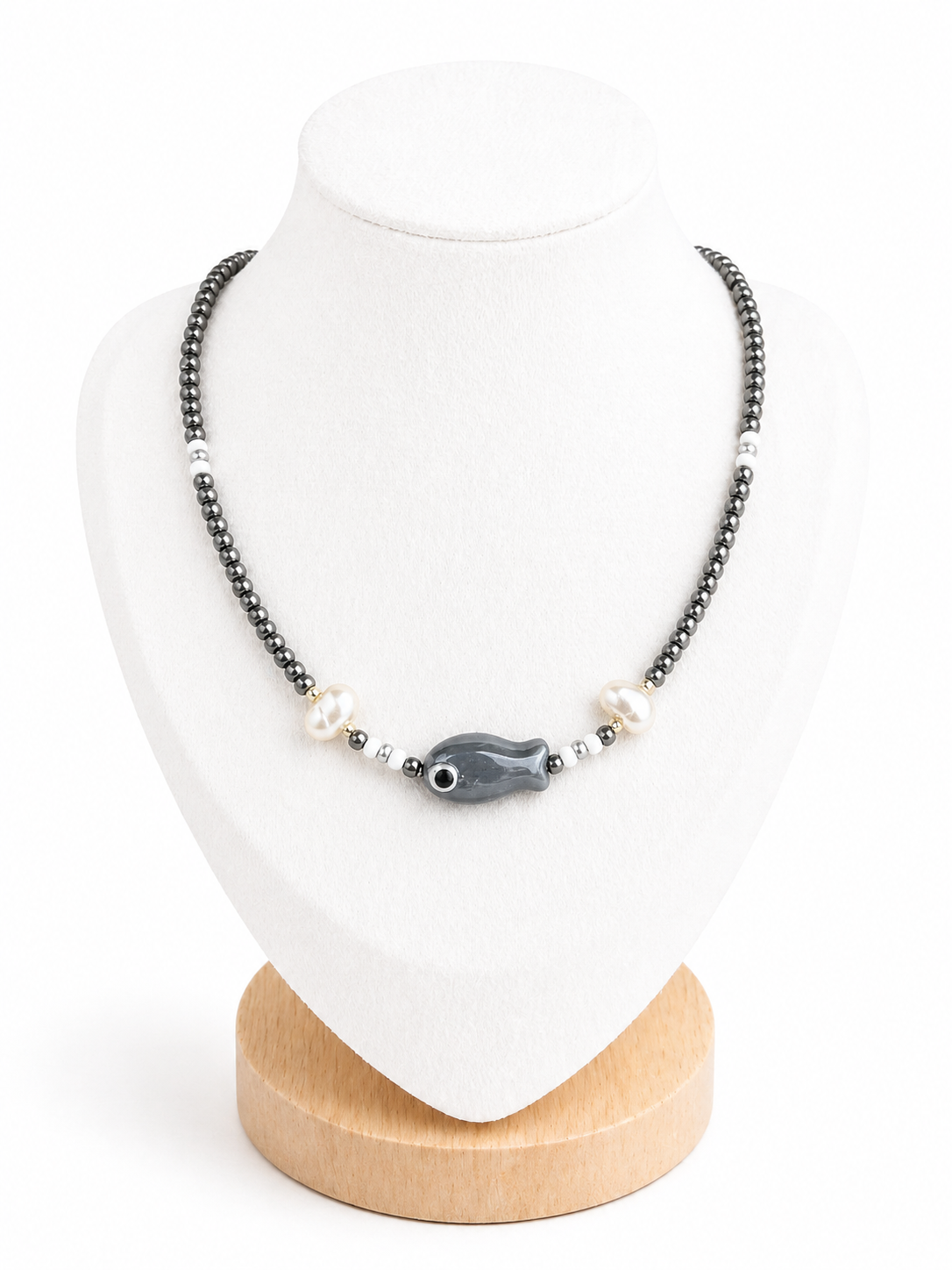 Collier Ras de cou -Poisson - Noir