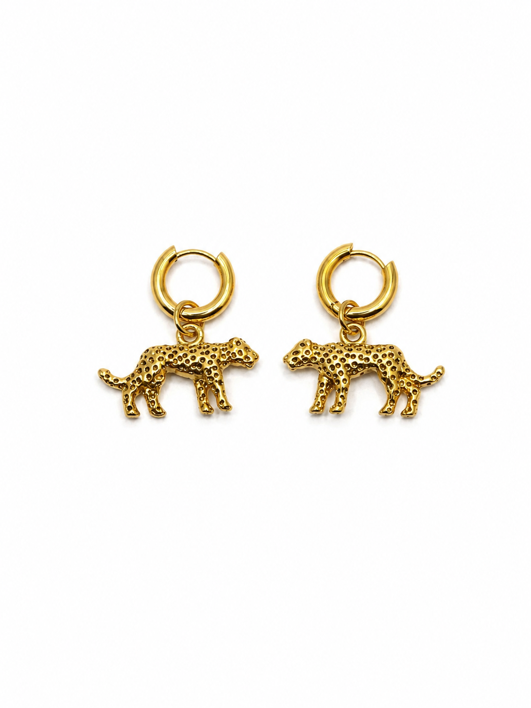 Boucles d’oreilles Léopard doré
