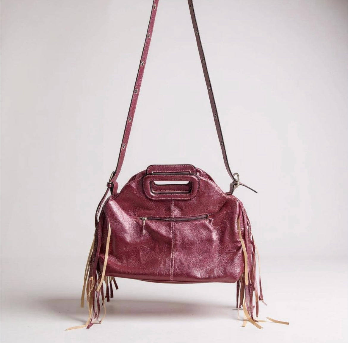 Sac à franges rose