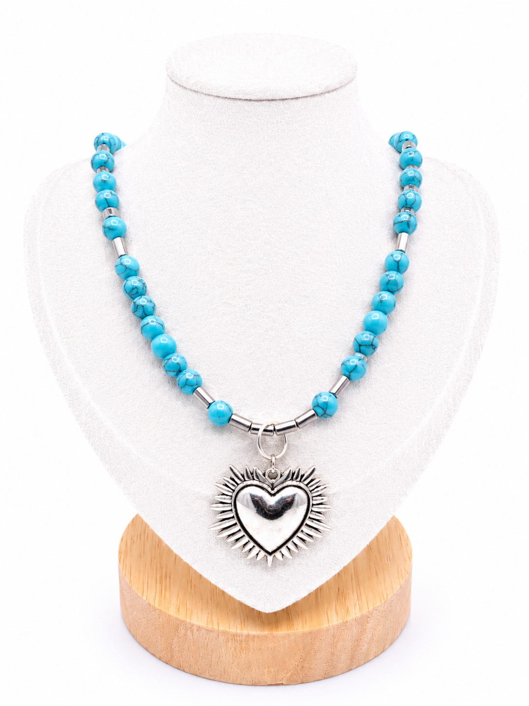 Collier Coeur - Pierres naturelles Calcite