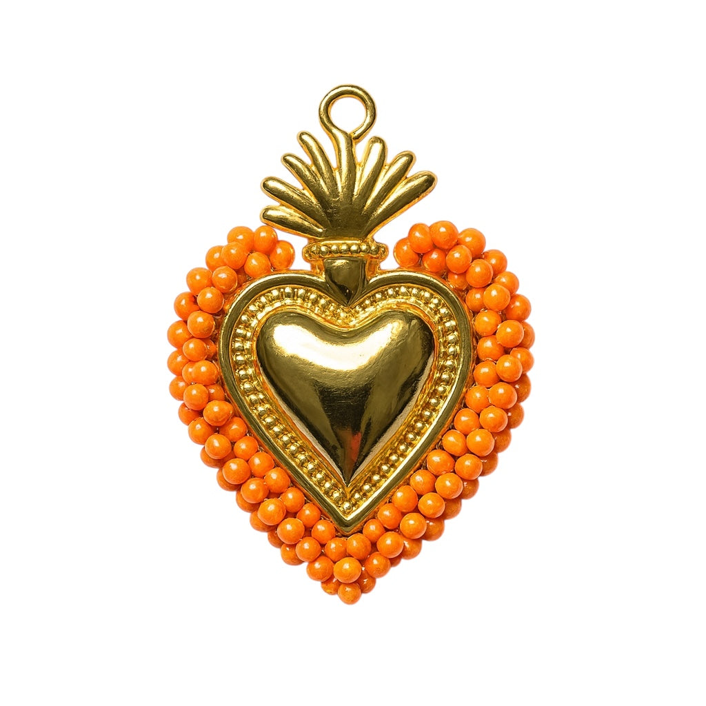 Charm - Cœur orange