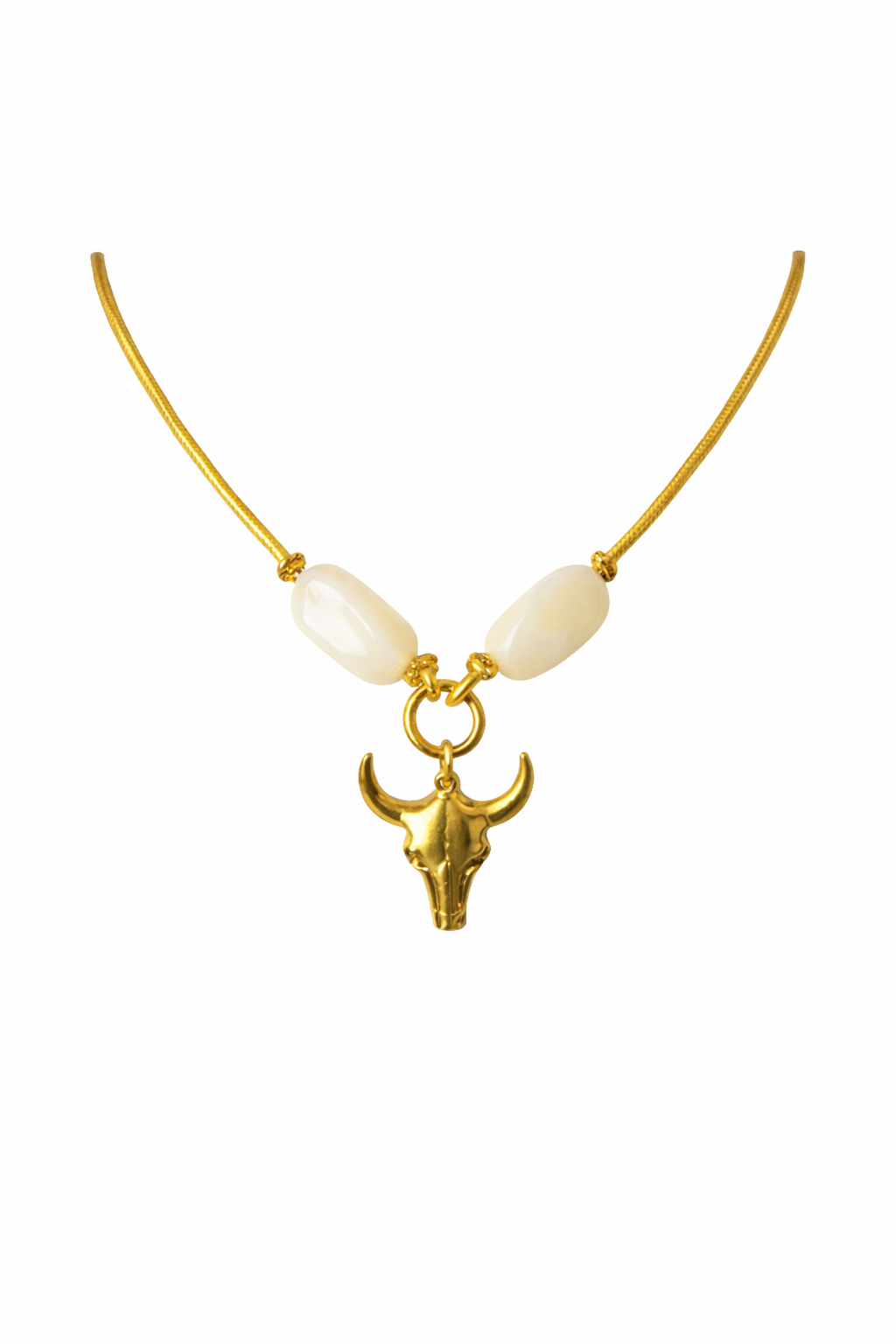 Collier Taureau– Doré & Pierre