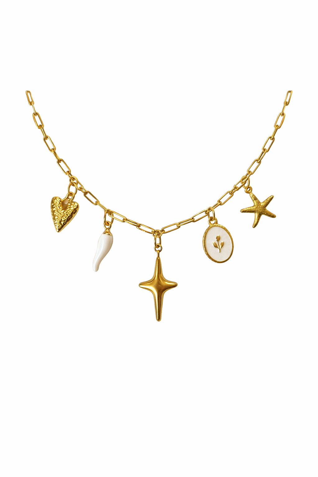 Collier Roxane doré en acier inoxydable