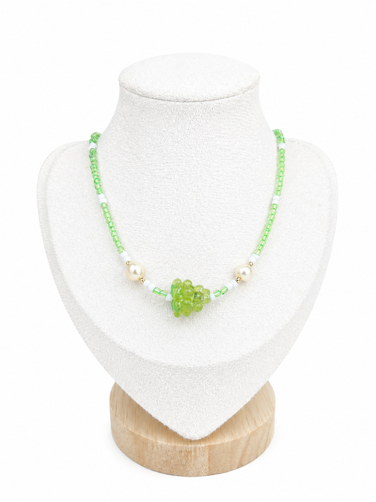 Collier Ras de cou - Raisin vert