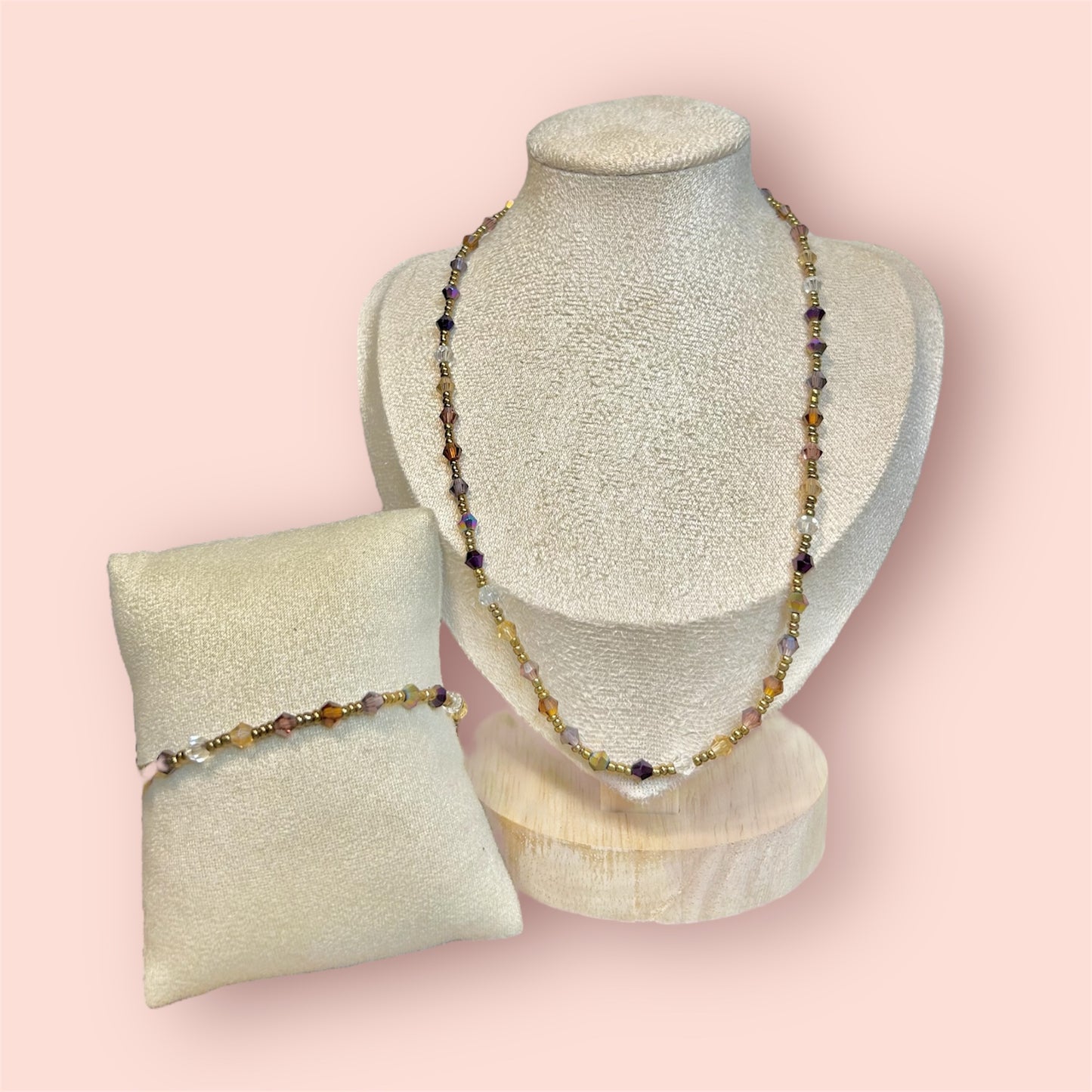 Collier & Bracelet Autumn Glow– Ensemble de perles