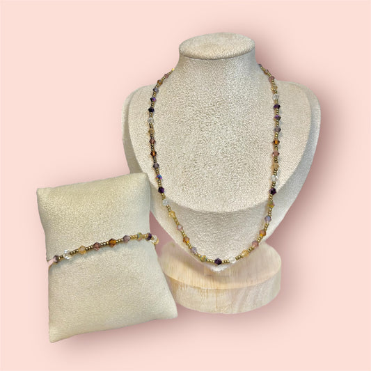 Collier & Bracelet Autumn Glow– Ensemble de perles