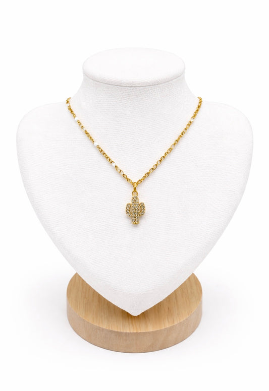 Collier  Ras-de-cou - Cactus
