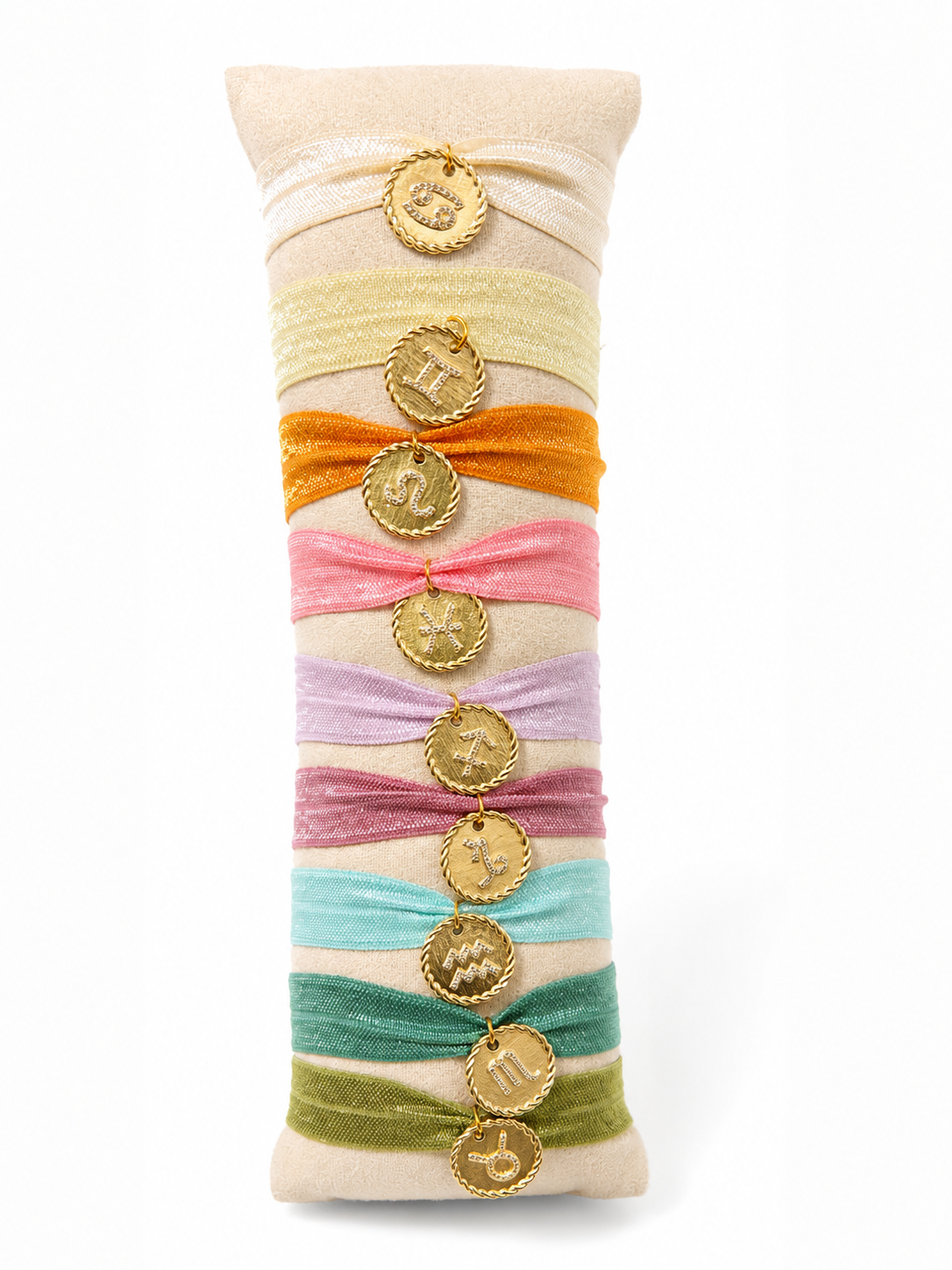 Bracelet Élastique Signe Astrologique – Médaille Dorée en Acier Inoxydable