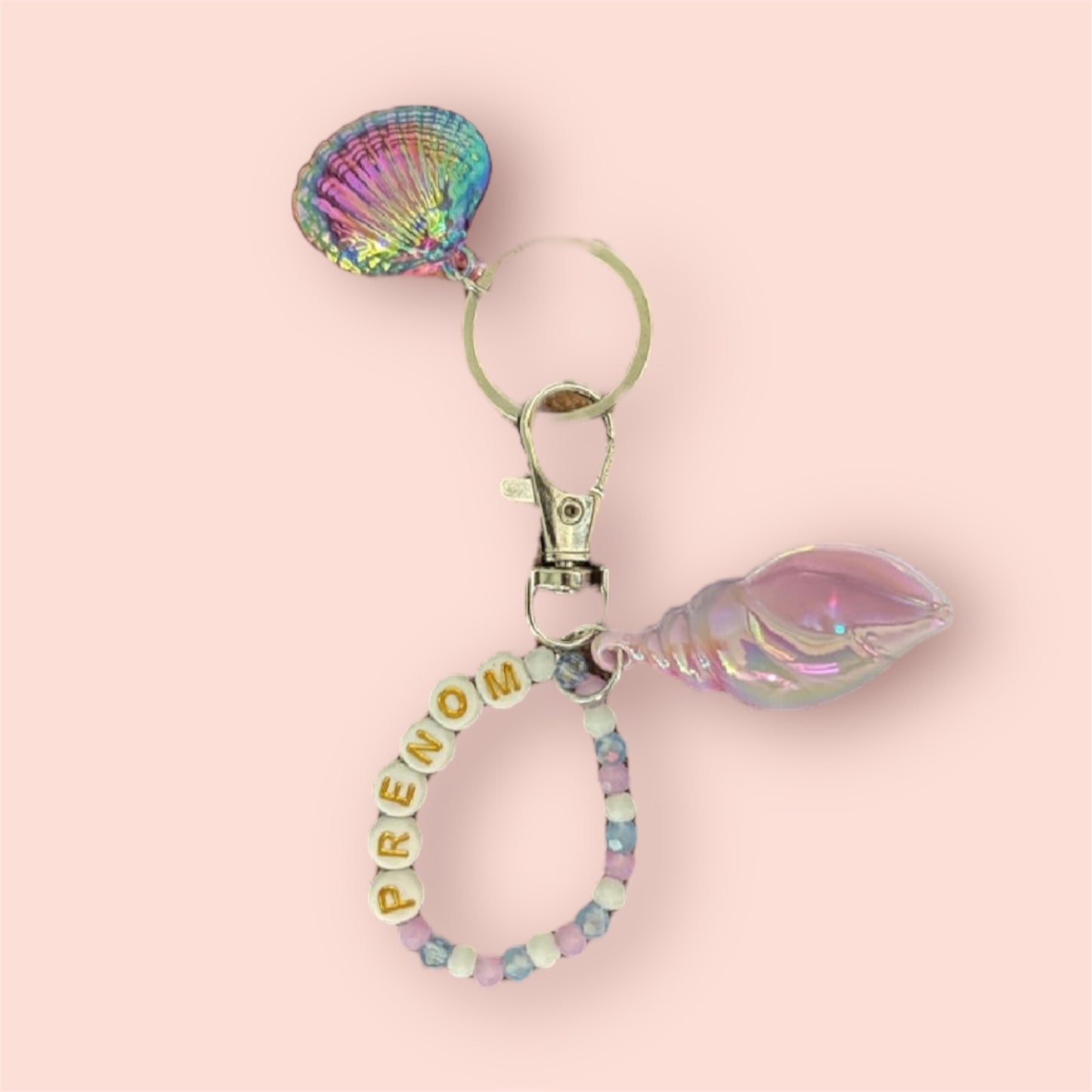 Porte-clés coquillage personnalisé – Esprit bord de mer