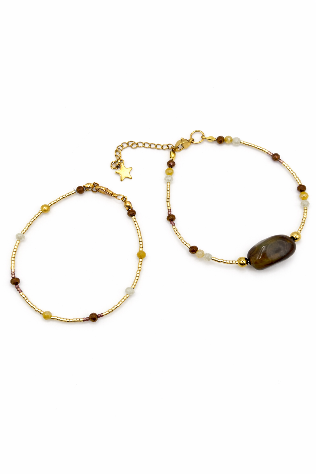 Bracelets dorés - Ava Marron