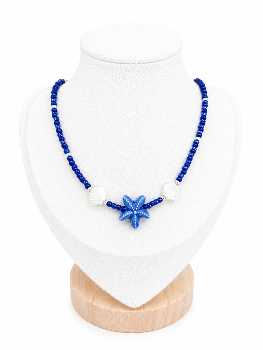 Collier Ras de cou - Bleu marine