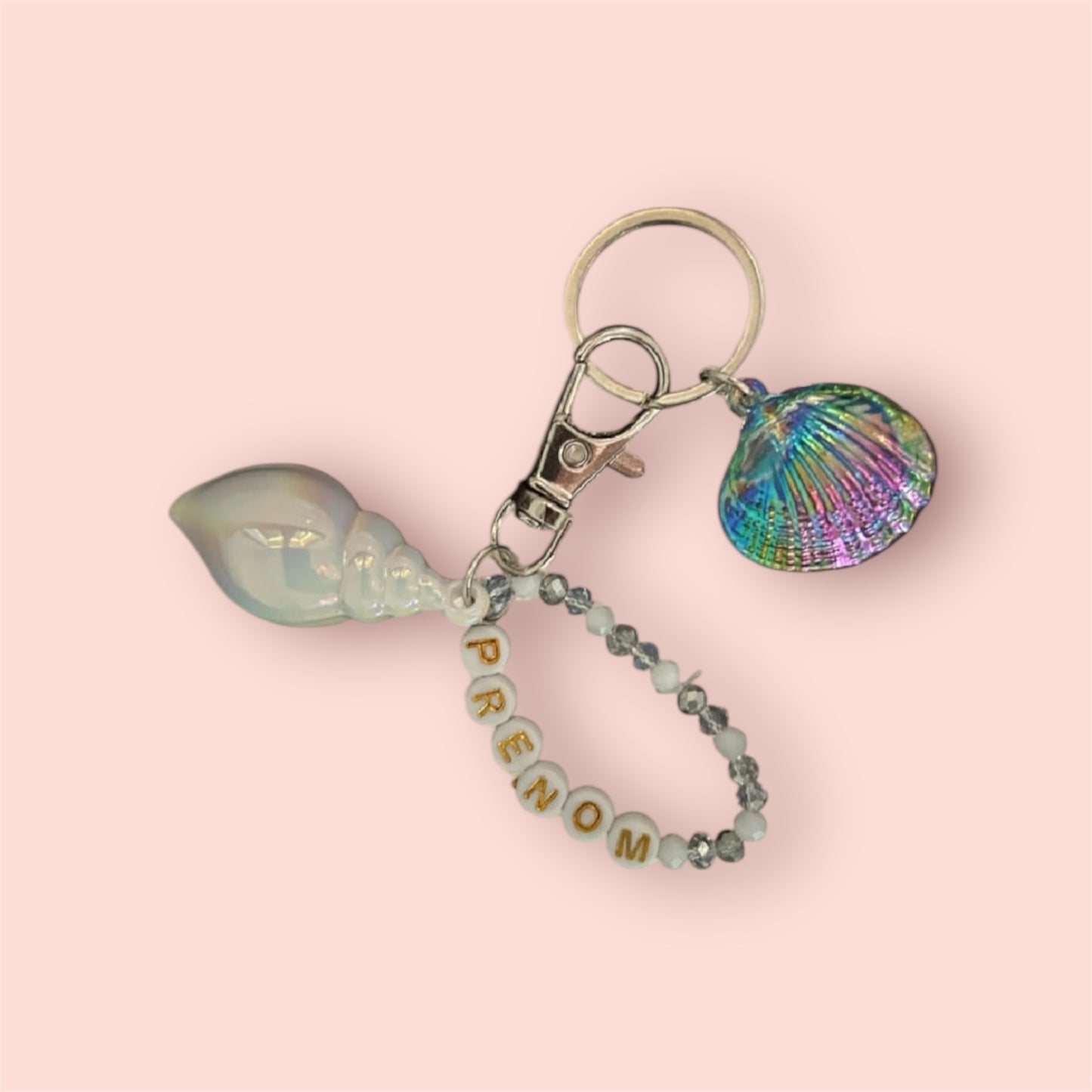 Porte-clés coquillage personnalisé – Esprit bord de mer