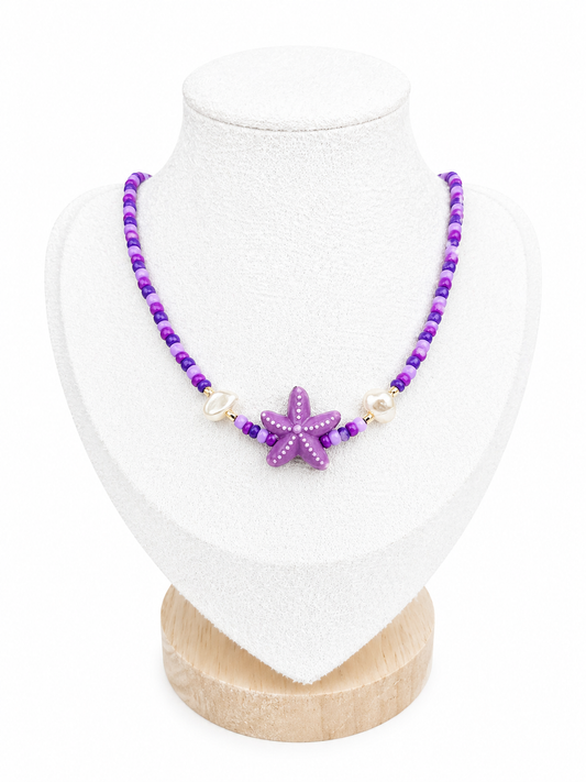 Collier Ras de cou - Violet