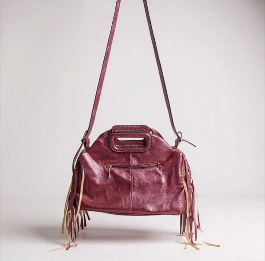 Sac à franges rose