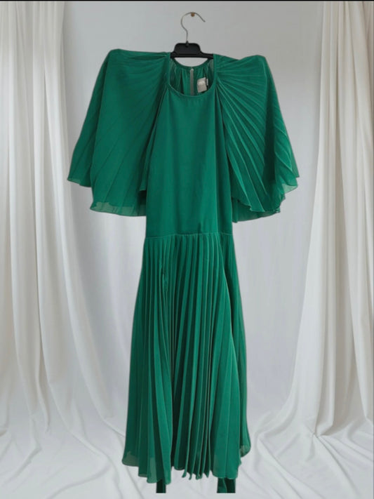 Robe verte fluide