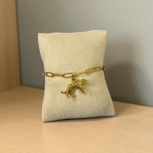 Bracelet Léopard doré