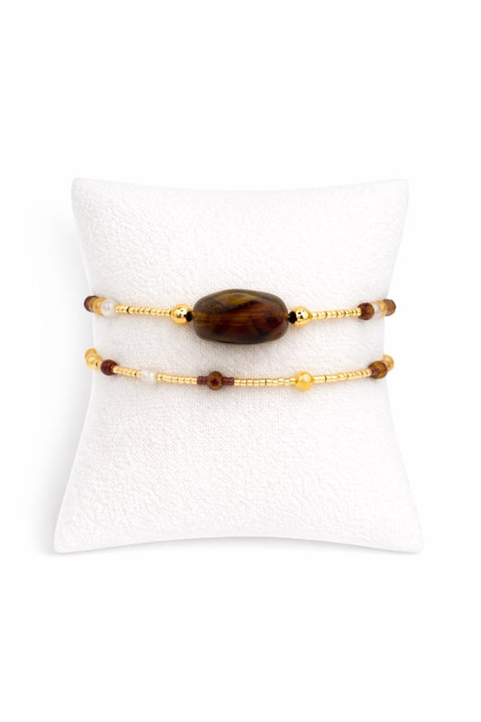 Bracelets dorés - Ava Marron