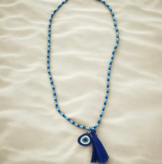 Collier bleu -  Oeilia