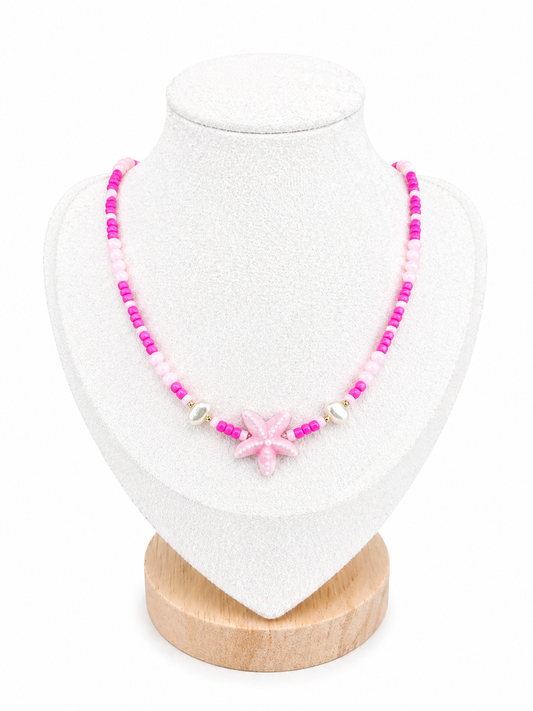 Collier Ras de cou - Rose