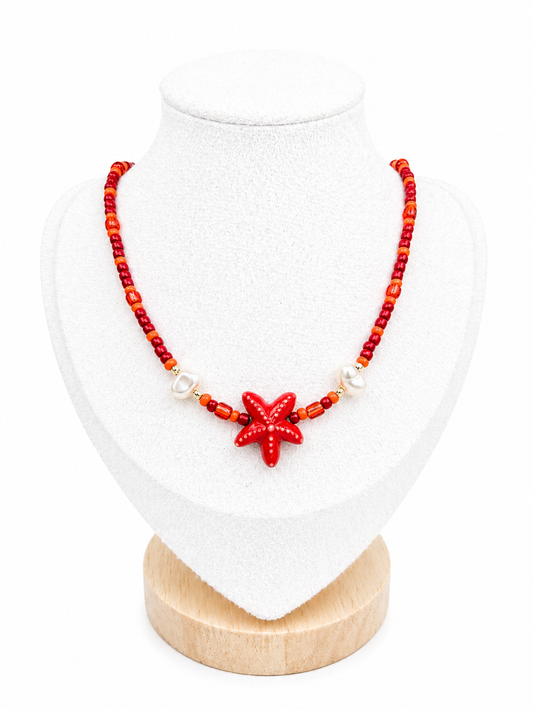 Collier Ras de cou - Rouge