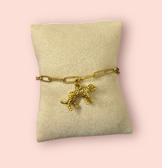 Bracelet Léopard doré