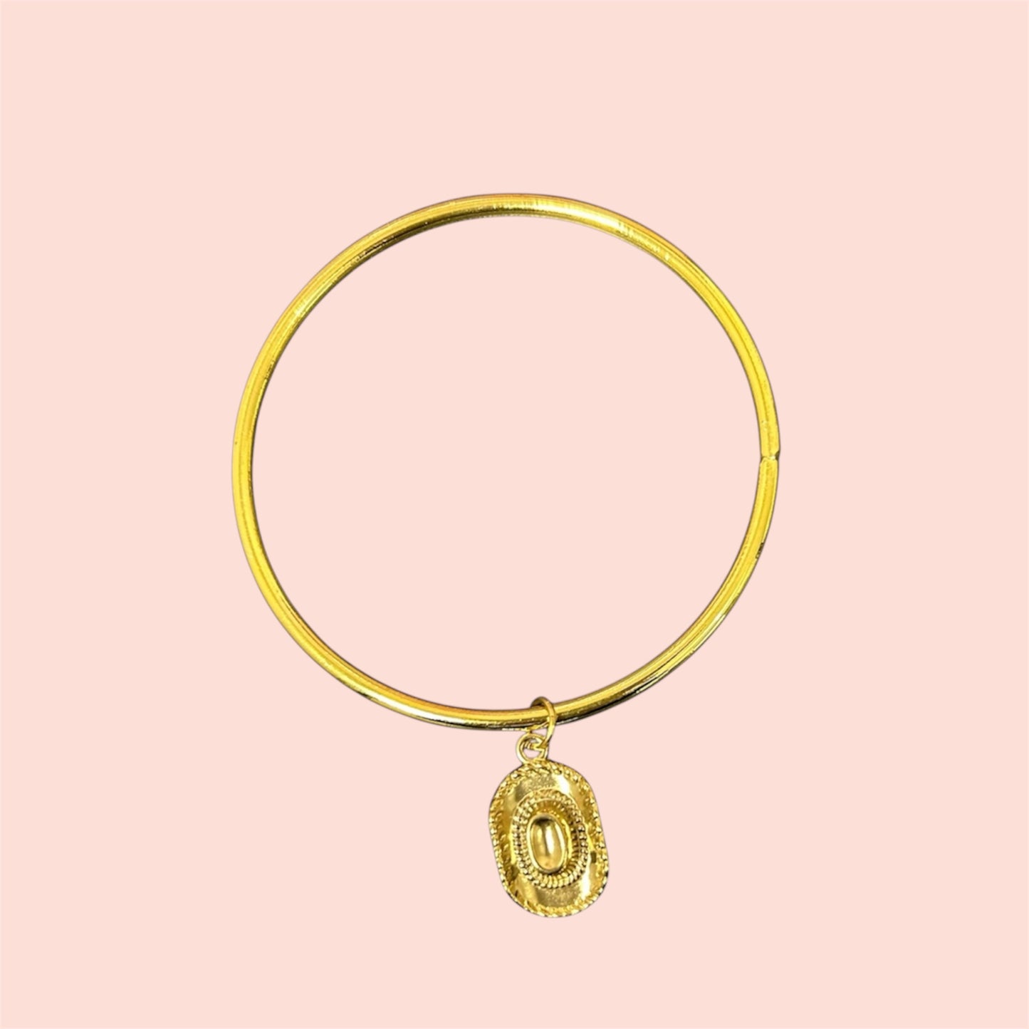 Jonc doré chapeau de cowboy