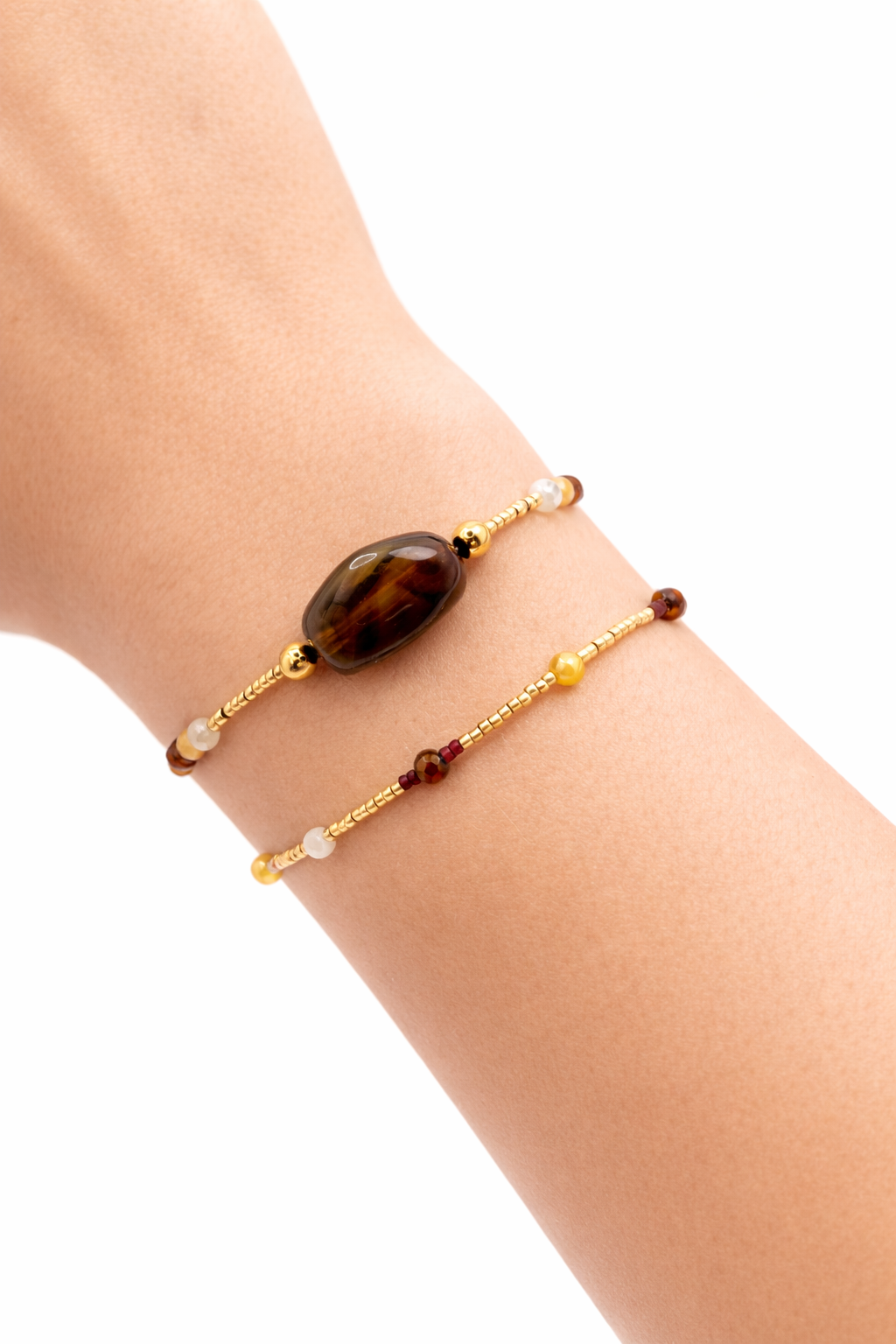 Bracelets dorés - Ava Marron