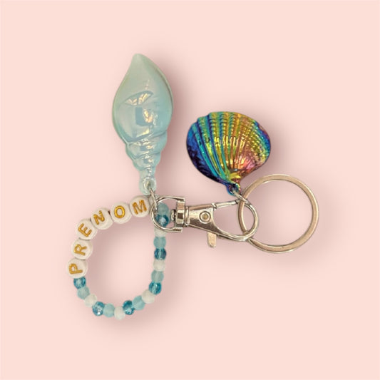 Porte-clés coquillage personnalisé – Esprit bord de mer