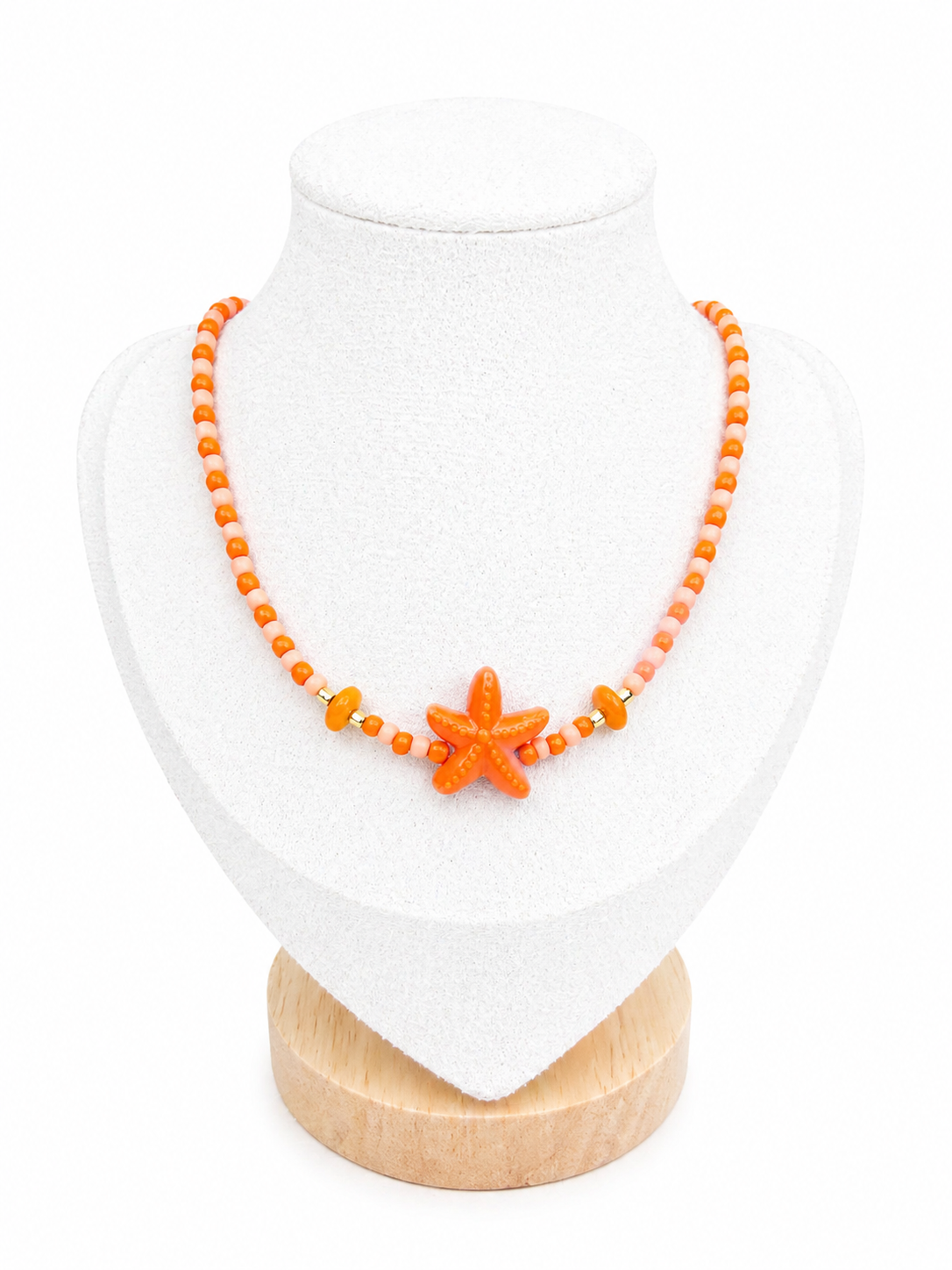 Collier Ras de cou - Orange