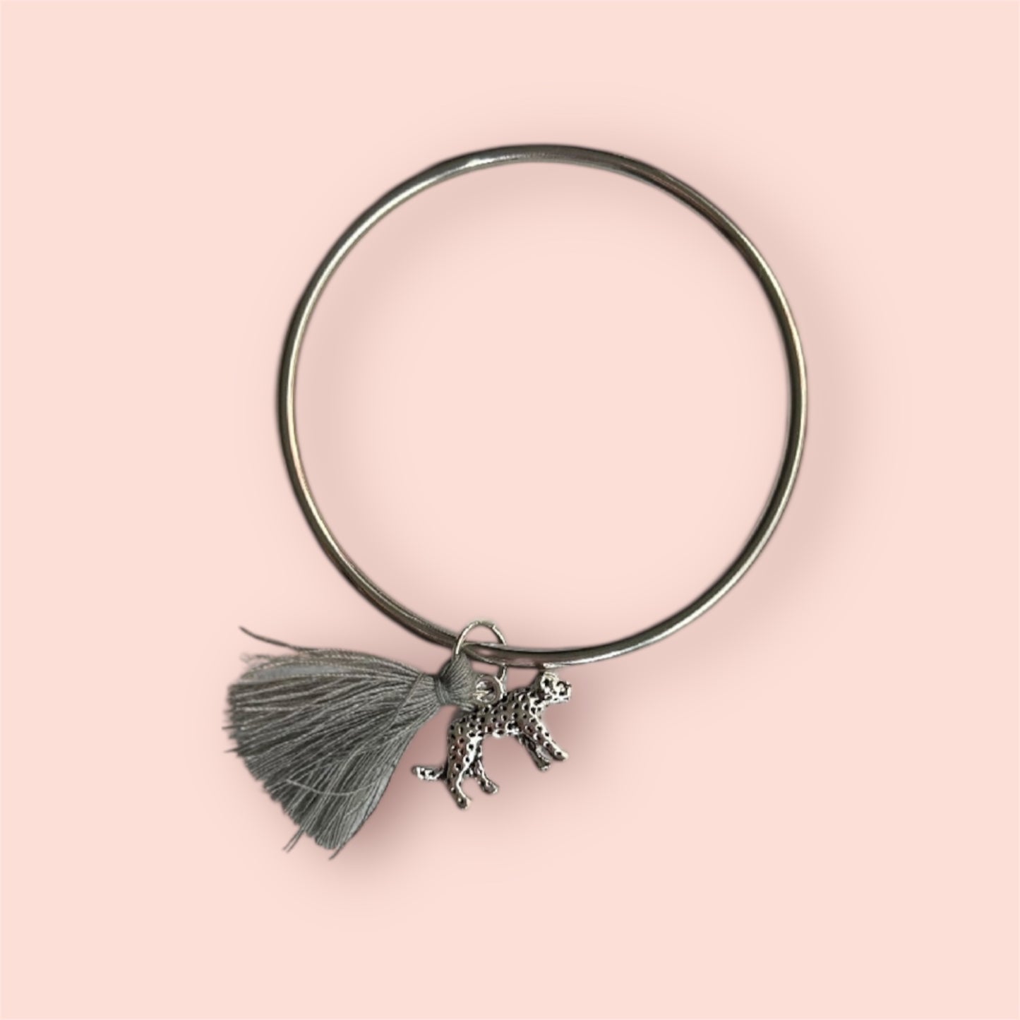 Jonc argenté léopard