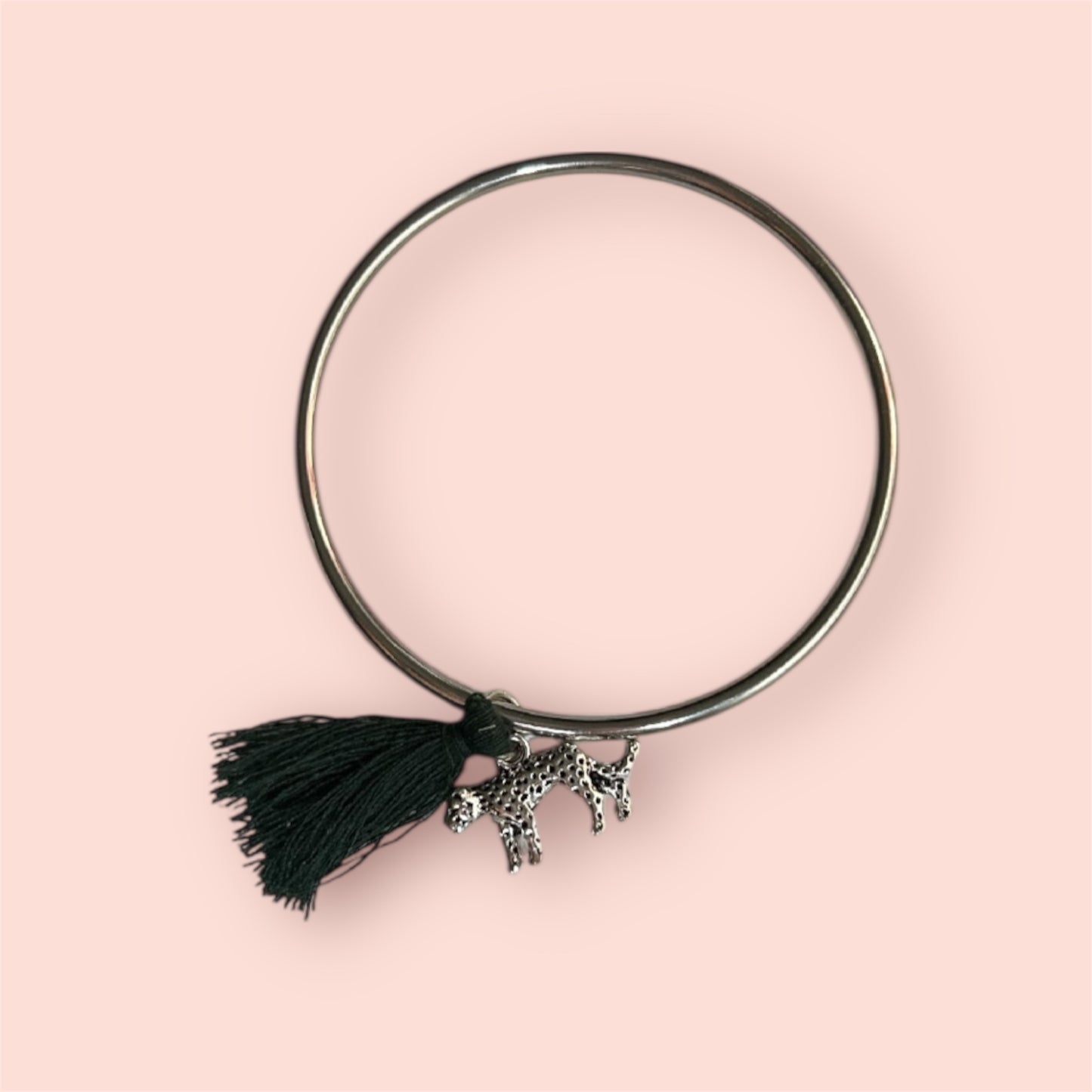 Jonc argenté léopard