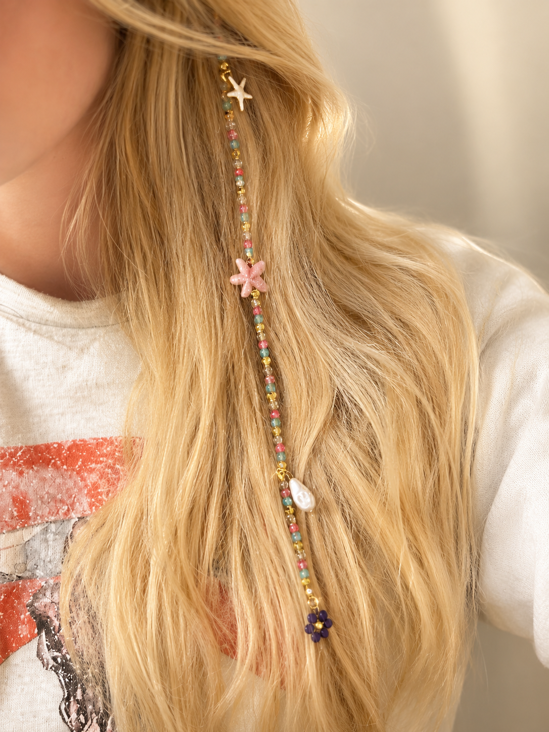 Barrettes bijoux - Pink ocean