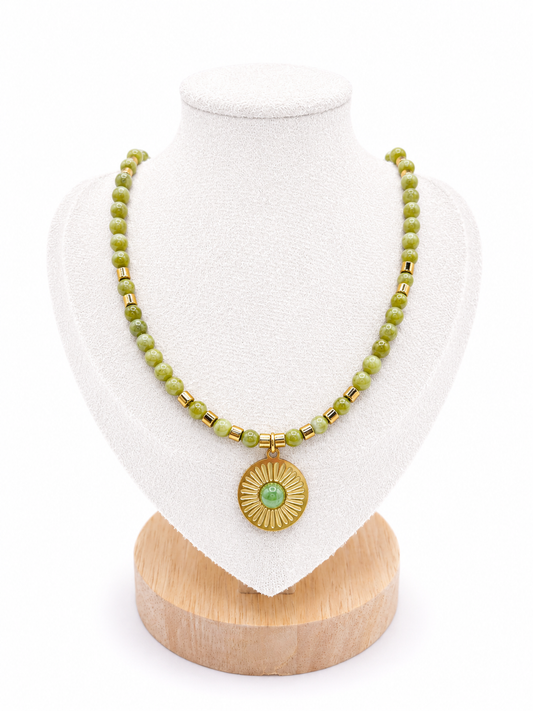 Collier  - Pierres naturelles Serpentine