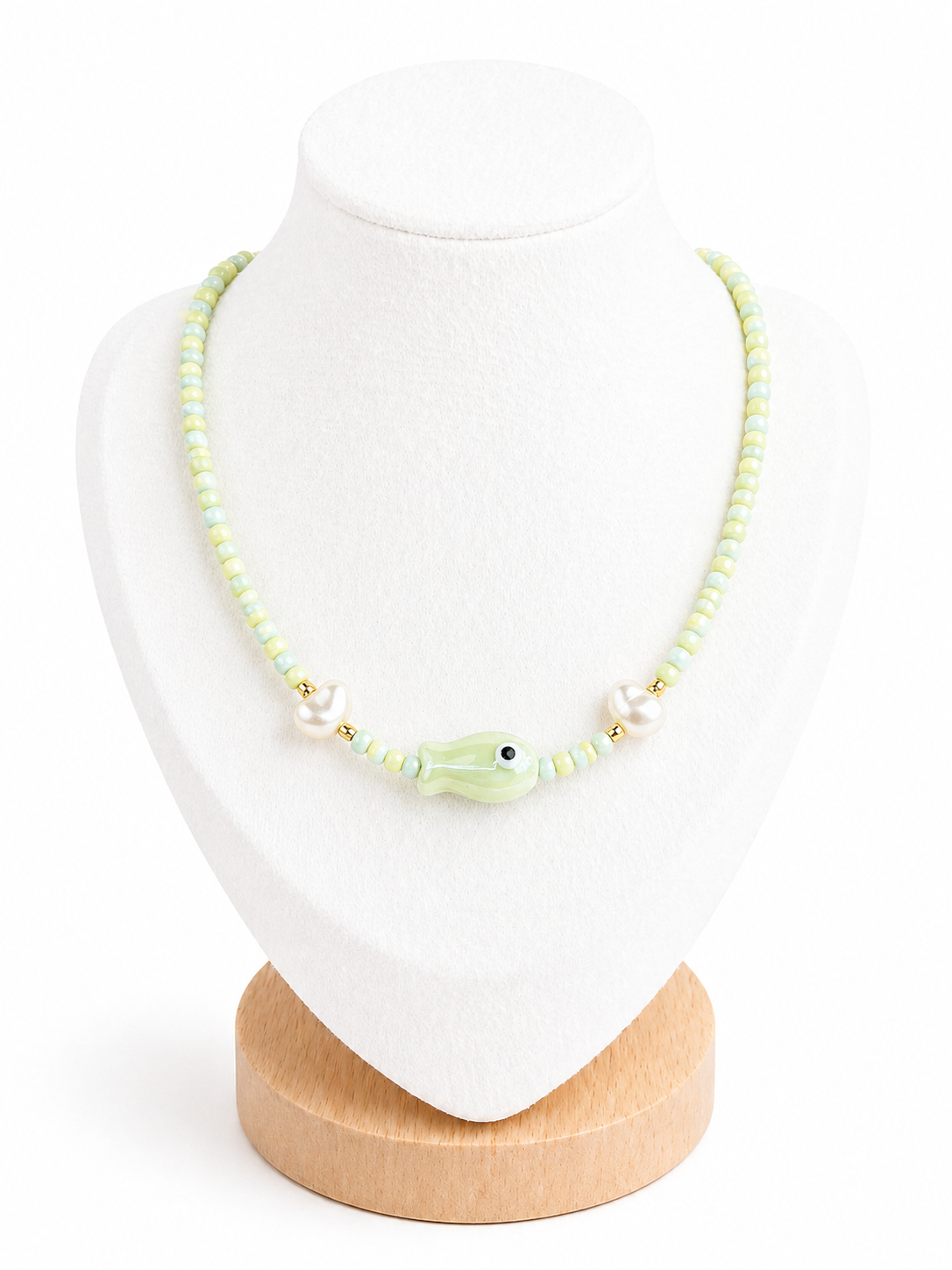 Collier Ras de cou -Poisson - Vert clair