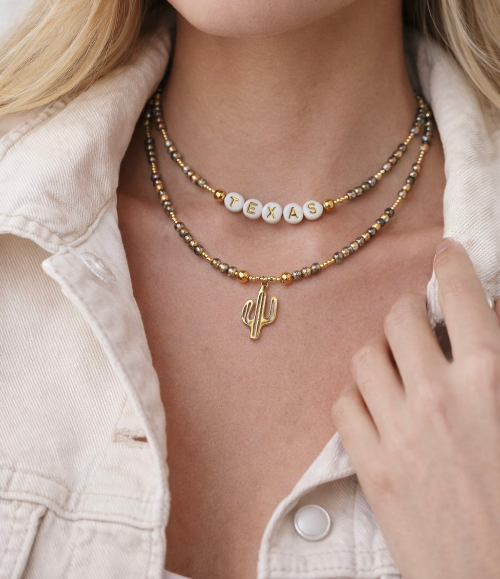 Duo de colliers TEXAS & Cactus – esprit western