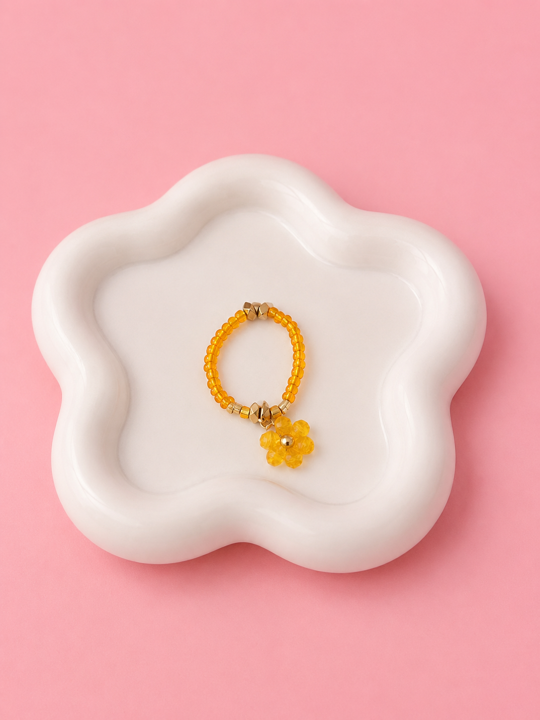 Bague orteil /doigt - Fleur orange
