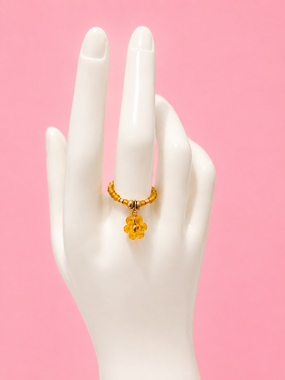 Bague orteil /doigt - Fleur orange