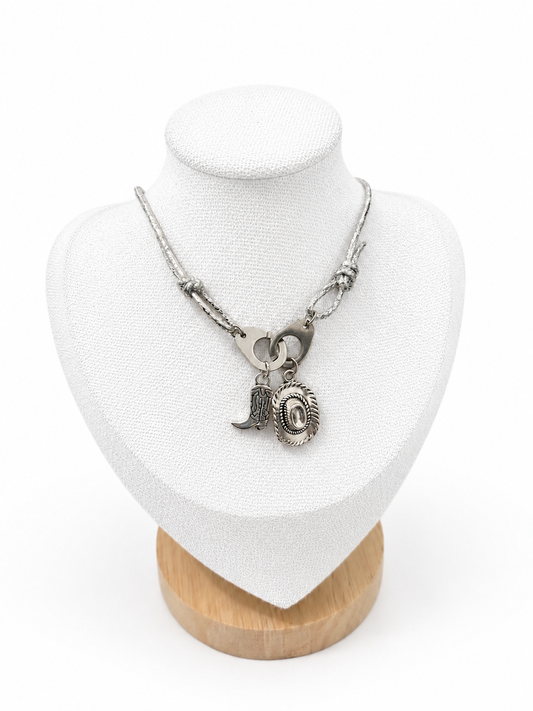 Collier Ras-de-cou  cordon Cowgirl Argent