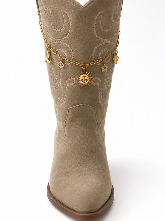 Bijou Santiag  – Bijou Western Soleil en Acier Inoxydable Doré - SUNSHINE