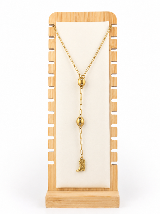 Collier en Y Western – Pendentif Santiag
