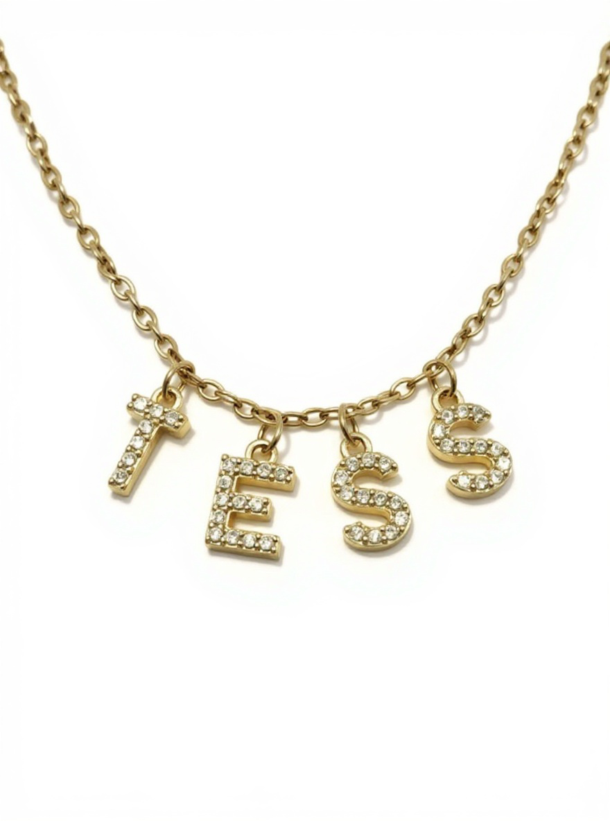 Collier personnalisé doré - prénom/mot