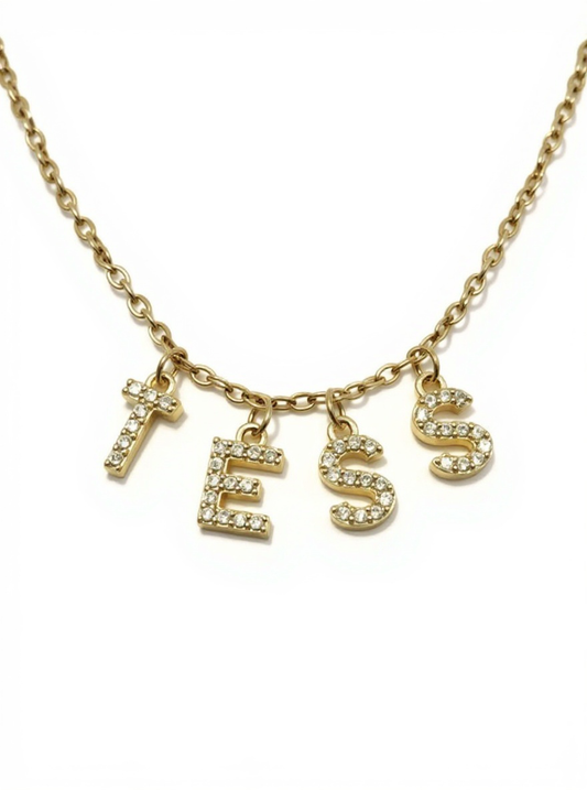 Collier personnalisé doré - prénom/mot