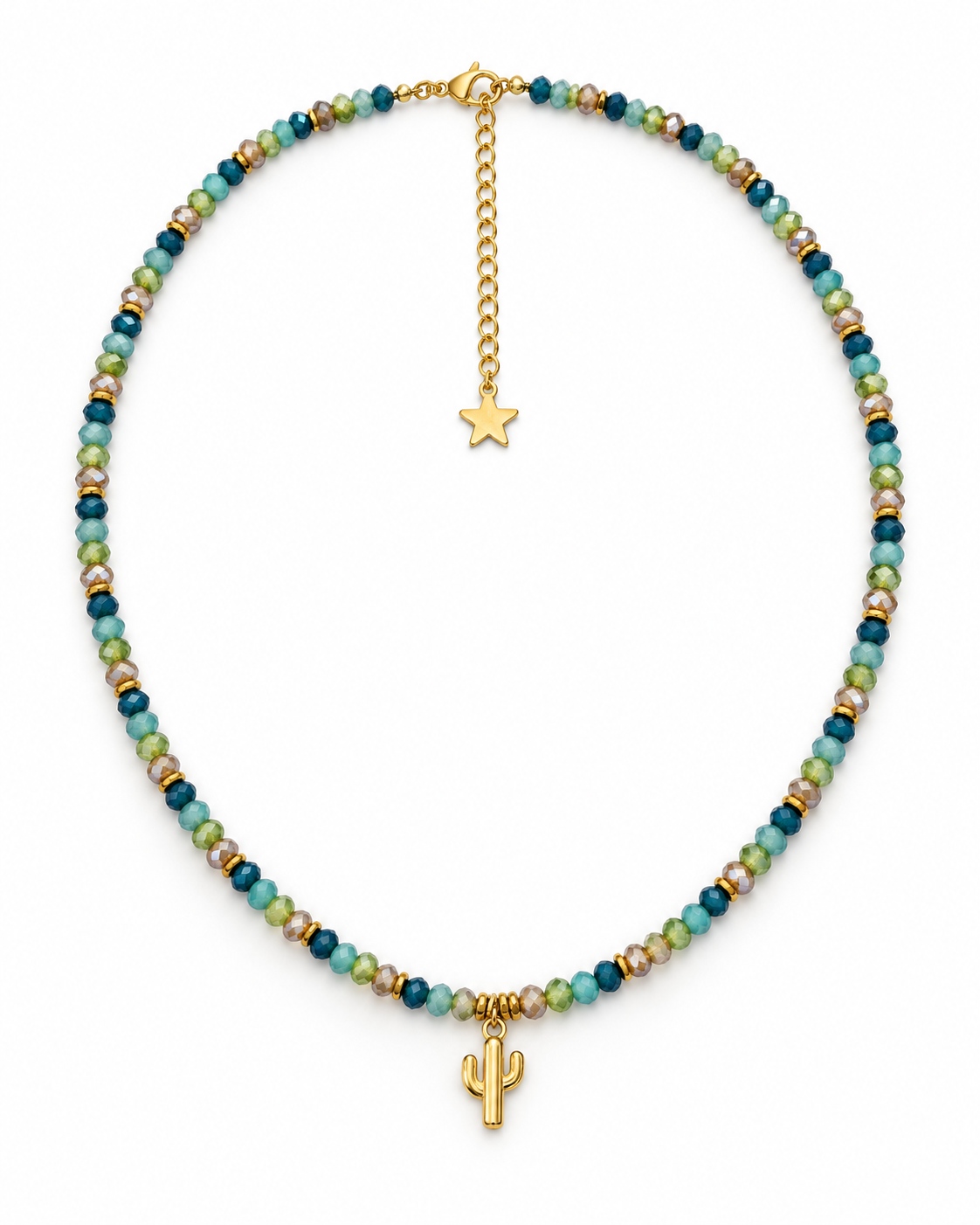 Collier Cactus -  Perles multicolores