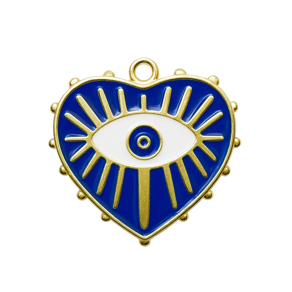 Charm - Cœur bleu Marine