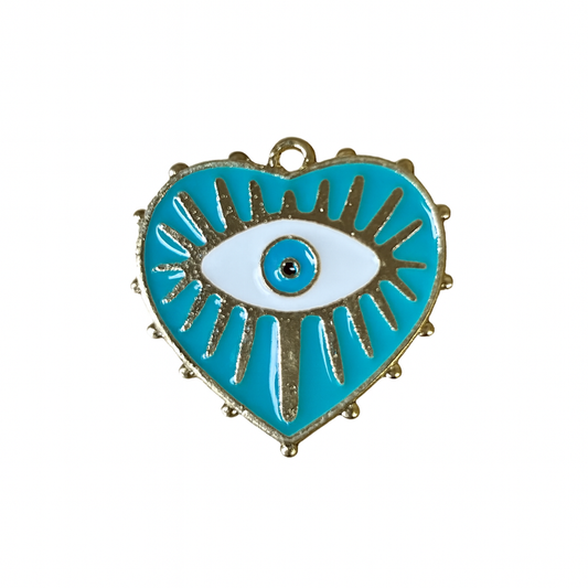 Charm - Cœur bleu Marine