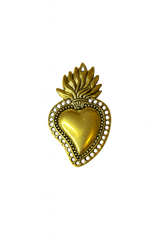 Charm - Gros coeur dorée