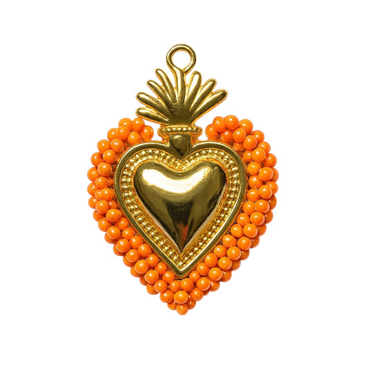 Charm - Cœur orange