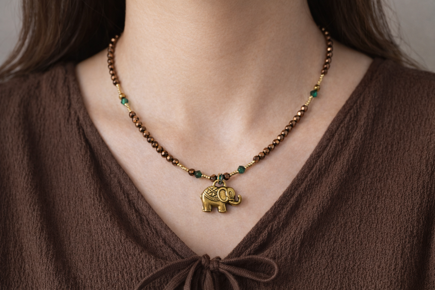Collier Éléphant Porte-Bonheur