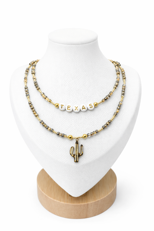 Duo de colliers TEXAS & Cactus – esprit western