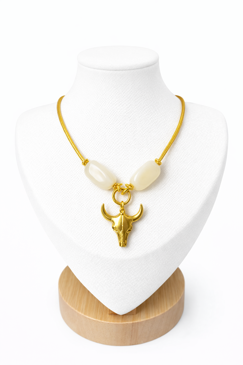 Collier Taureau– Doré & Pierre